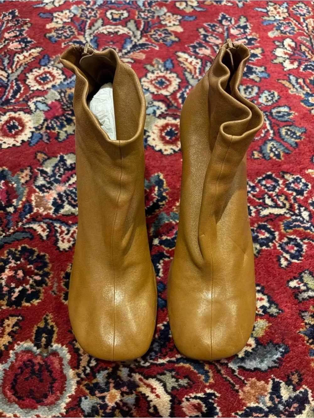 Celine Leather Heeled Ankle Booties 40.5